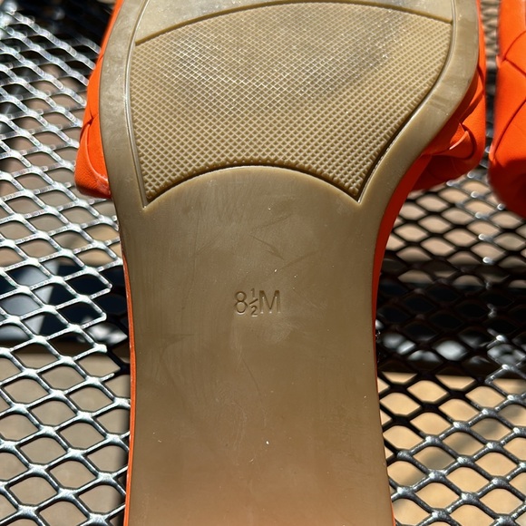 Orange basket weave slides mules - Picture 7 of 7